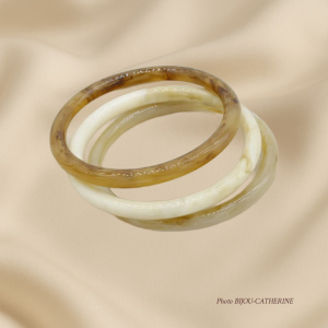 3 Bracelets Femme Classique fermé en Résine