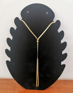 Collier Long en forme de Y en Acier Inoxydable Plaqué Or 18K, Ajustable