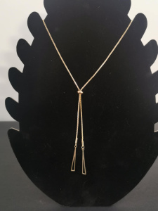 Collier Lariat couleur or - en Acier Inoxydable pour Femmes