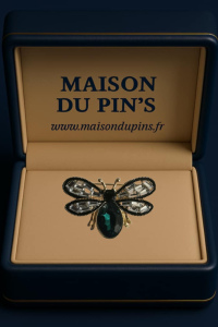 Broche Abeille, Strass Pierres Précieuses