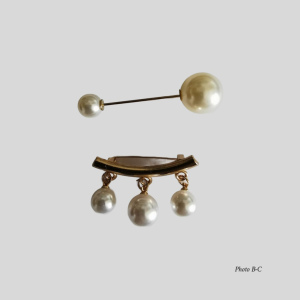 3 broches élégantes en plastique et acrylique et 2 épingles (1)