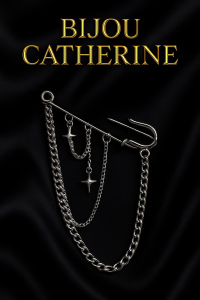 Broche Épingle Chaîne croisée étoile Personnalité