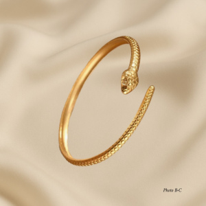 Bracelet ajustable de forme de serpent en acier inoxydable